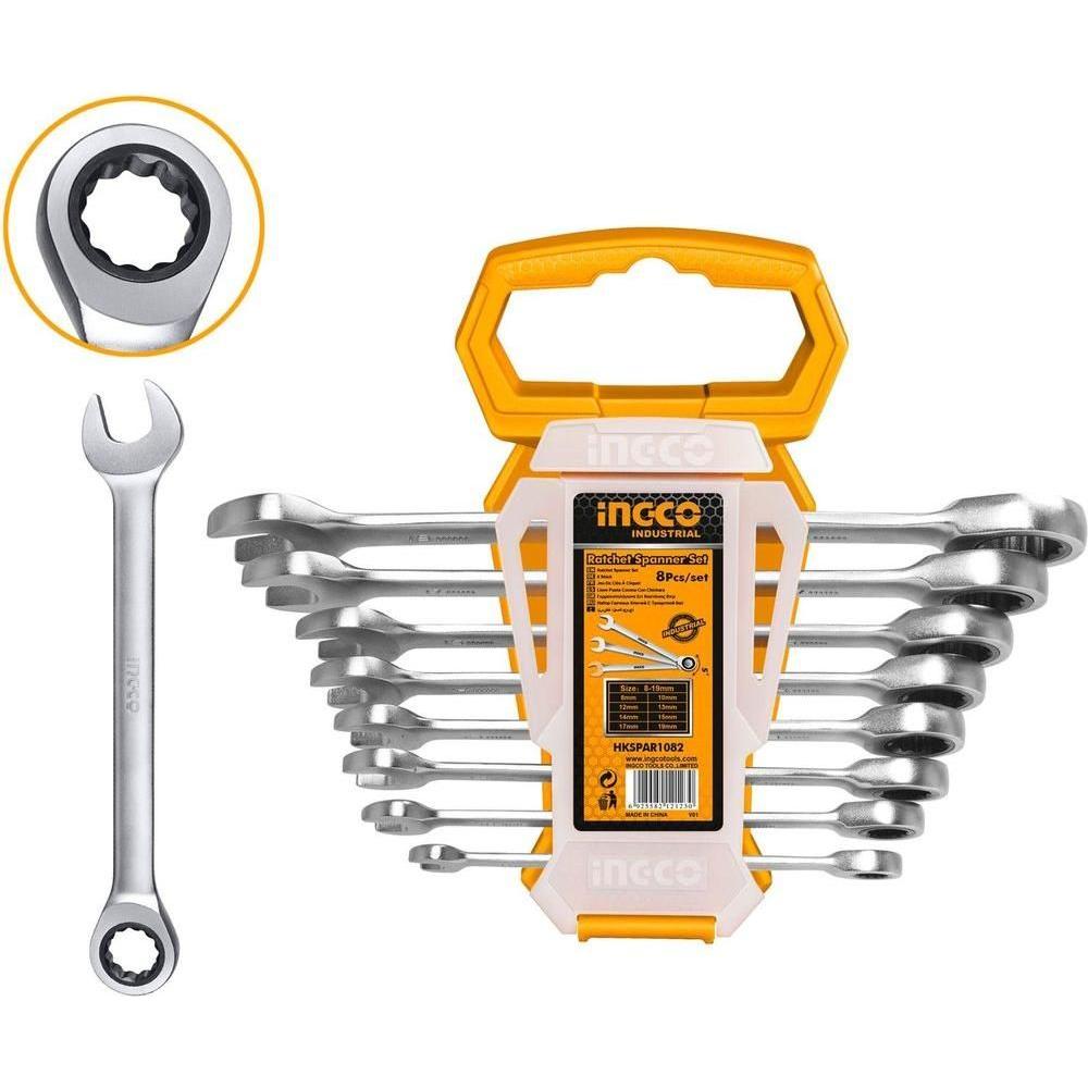 Ingco Ratchet Spanner / Ratcheting Wrench Set Secondary image