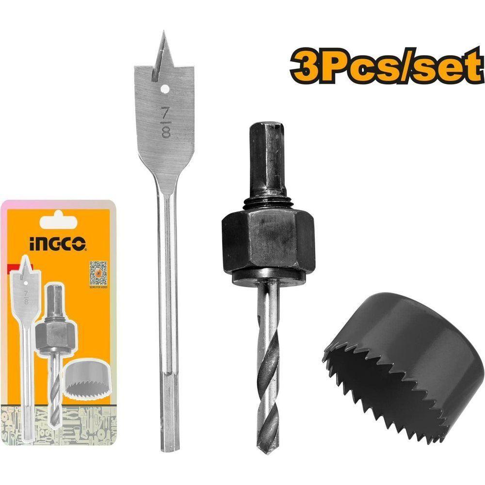 Ingco AKHS302 3pcs Lock Installation Hole Saw Set - KHM Megatools Corp. Main image