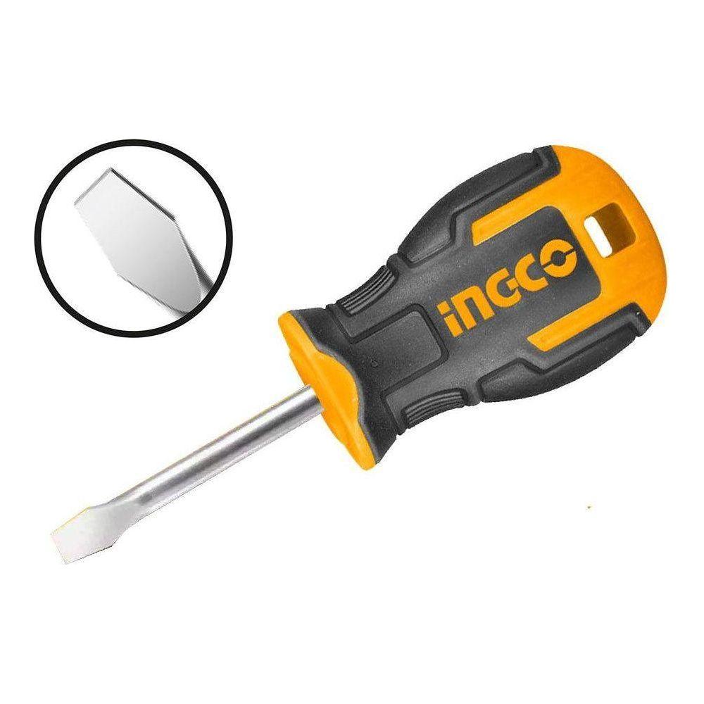 Ingco HS686038 Flat Stubby Screwdriver (Slotted) - KHM Megatools Corp. Main image