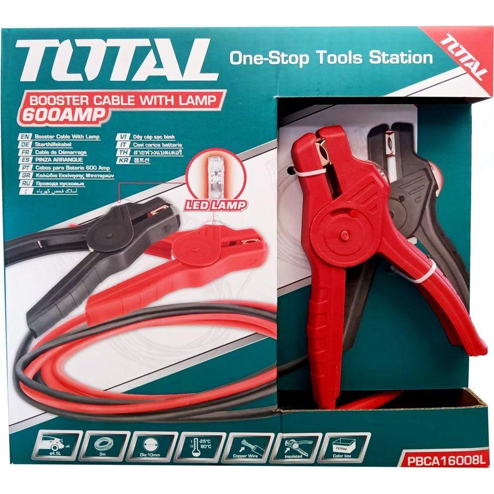 Total PBCA16008L Booster Cable with Light 600A | Total by KHM Megatools Corp. Main image