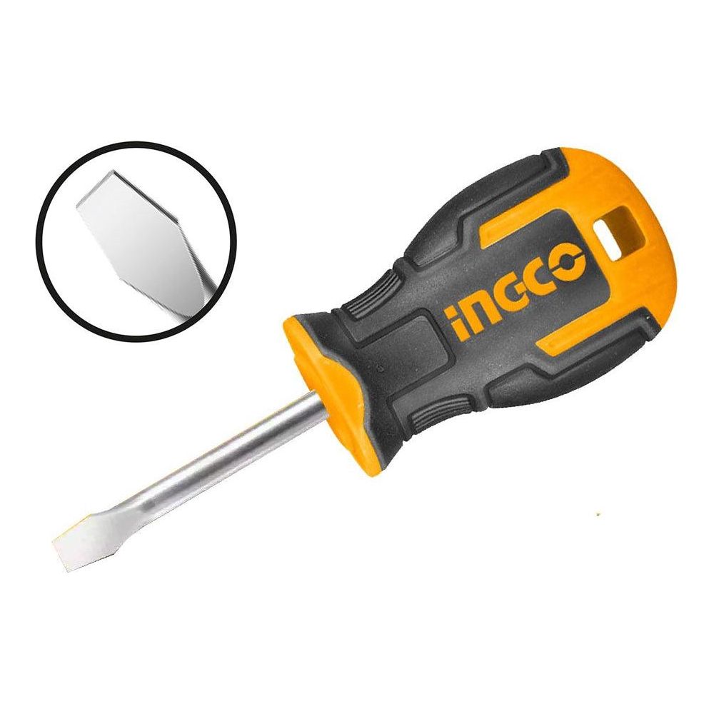 Ingco HS686038 Flat Stubby Screwdriver (Slotted) - KHM Megatools Corp.