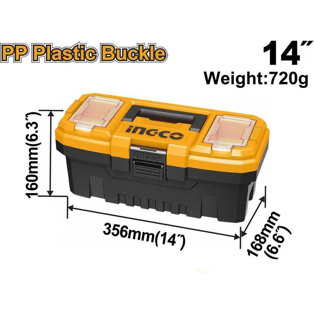 Ingco PBX1401 Plastic Tool Box 14" - KHM Megatools Corp. Main image