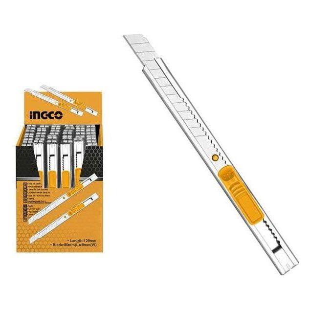 Ingco HKNS1806 Snap Off Blade Cutter Knife (Stainless Steel Body) - KHM Megatools Corp. Main image