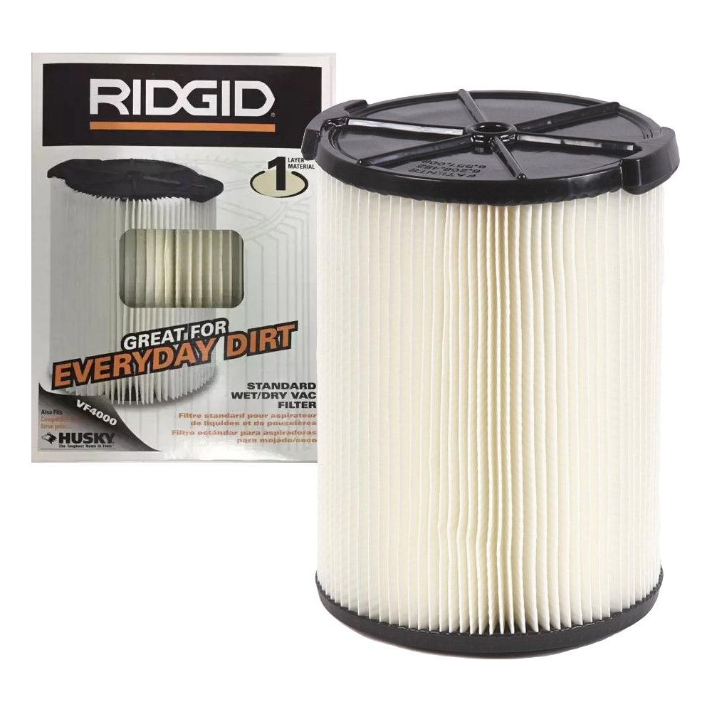 Ridgid VF4000 Everyday Dirt 1-Layer Pleated Paper Vacuum Filter | Ridgid by KHM Megatools Corp.