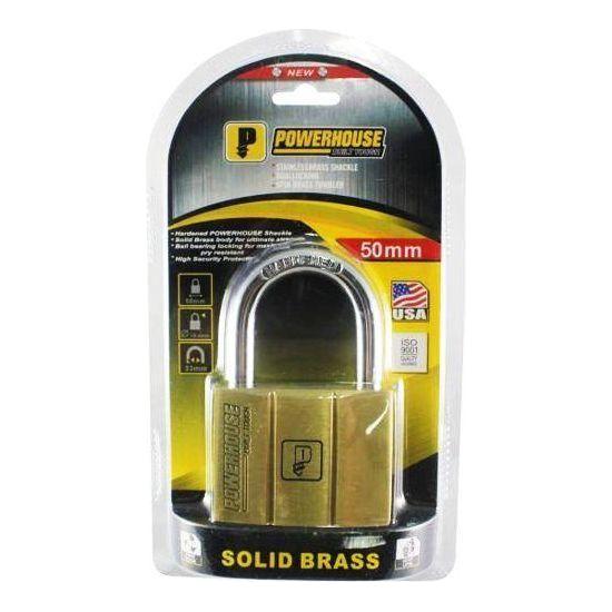 Powerhouse PH140 Solid Brass Padlock Short Shackle | Powerhouse by KHM Megatools Corp. Main image