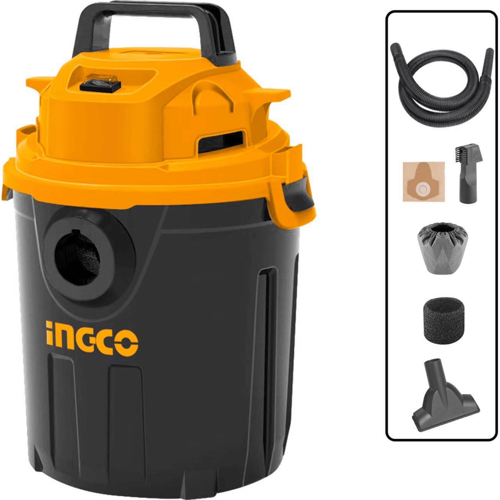 Ingco VC10101 Wet & Dry Vacuum Cleaner 1000W 10 Liters - KHM Megatools Corp. Main image