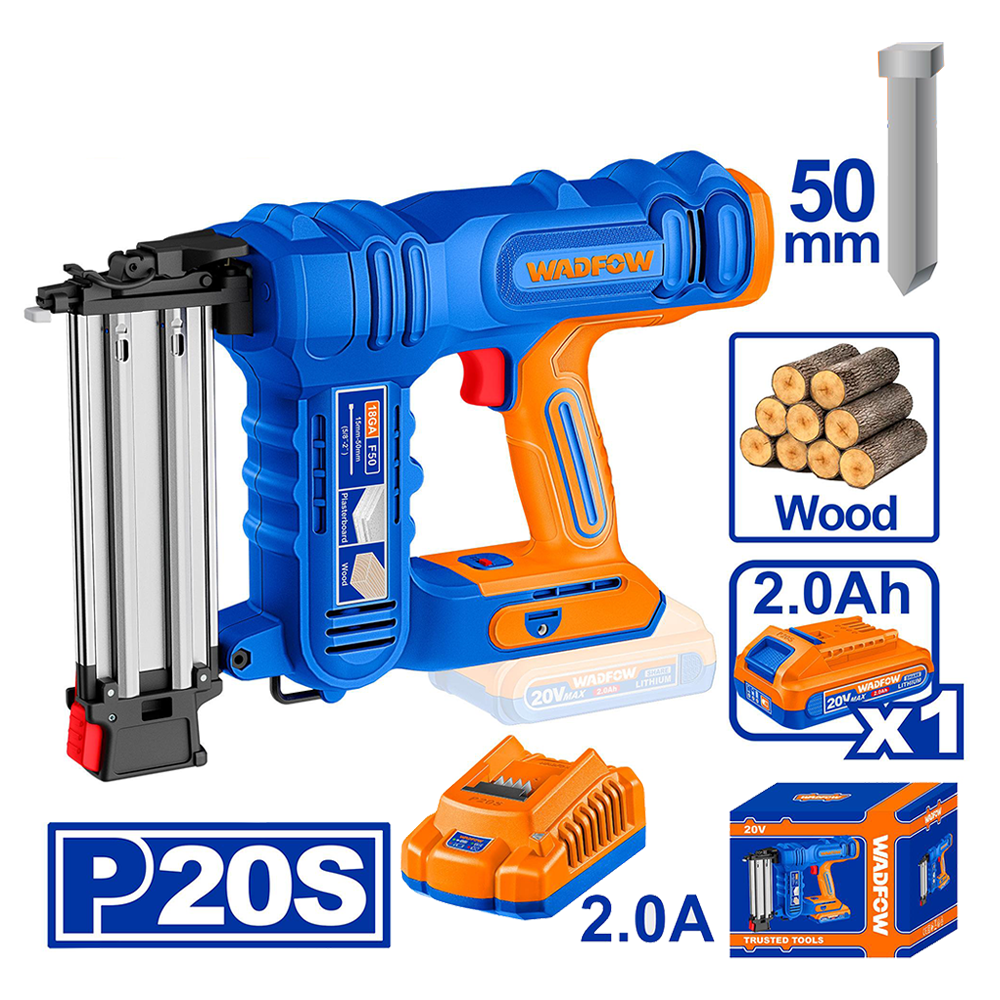 Wadfow WBJ2308 Cordless Brad Nailer 20V - ToolsSavvy.ph Main image