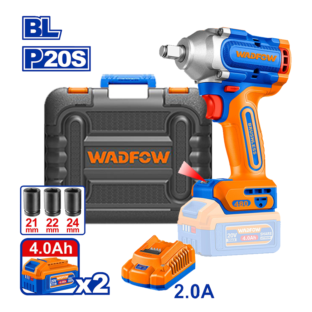 Wadfow WCD1B483 Cordless Impact Wrench 20V - ToolsSavvy.ph