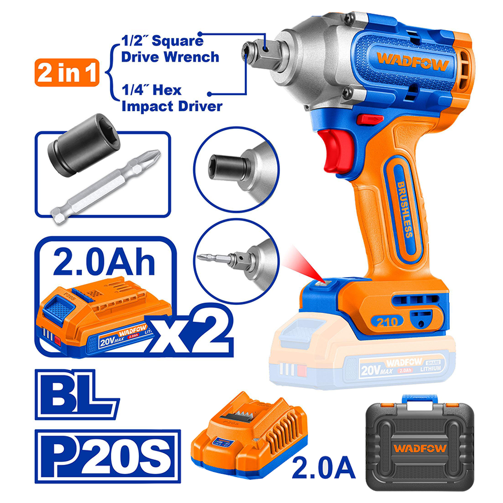 Wadfow WCD3B21 Cordless Impact Driver 20V - ToolsSavvy.ph