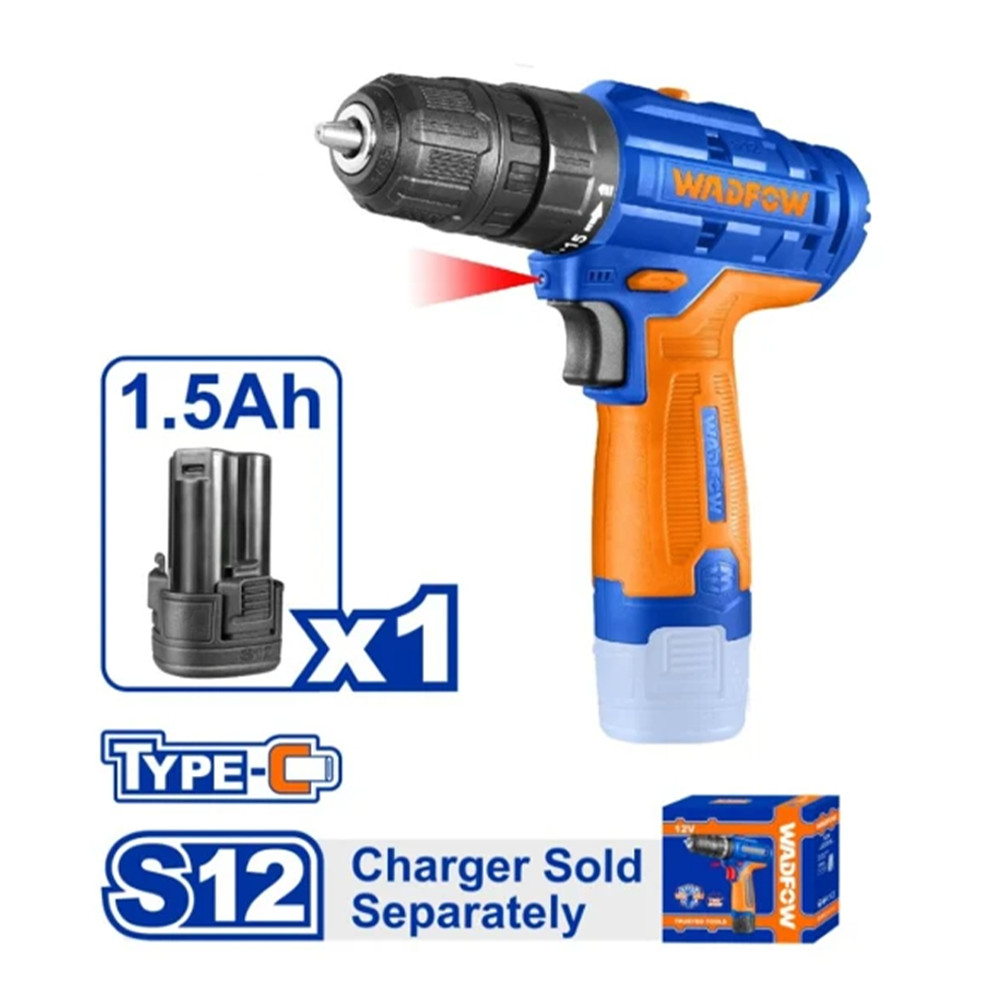 Wadfow WCDS565 Cordless Drill 12V 20Nm - ToolsSavvy.ph