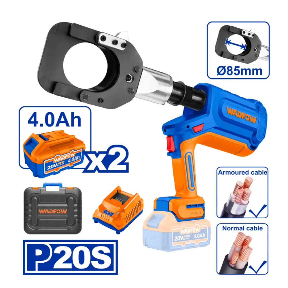 Wadfow WCR2D85 Cordless Hydraulic Cable Cutter 20V - ToolsSavvy.ph
