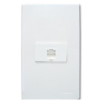 Royu WD211 1-Gang Telephone Modular Jack (Wide) | Royu by KHM Megatools Corp. Main image
