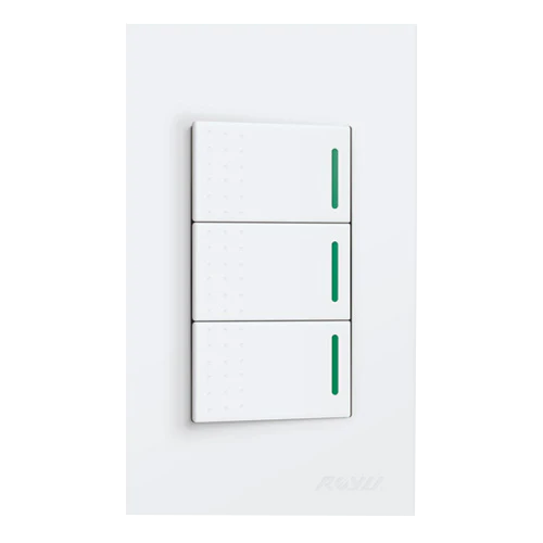 Royu WD515 3-Gang Switch with Reflector 10A (Wide) | Royu by KHM Megatools Corp. Main image
