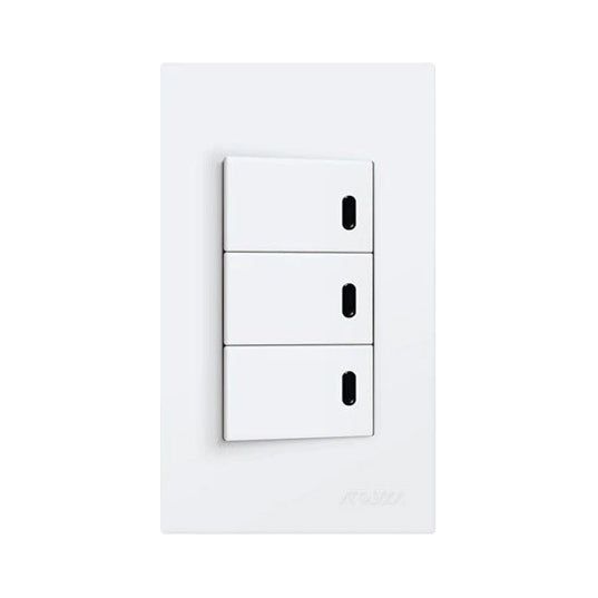 Royu WD605 3-Gang Switch with LED Set (Wide) | Royu by KHM Megatools Corp. Main image