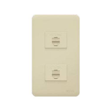 Royu WH213 2-Gang Telephone Modular Jack (Classic) | Royu by KHM Megatools Corp. Main image