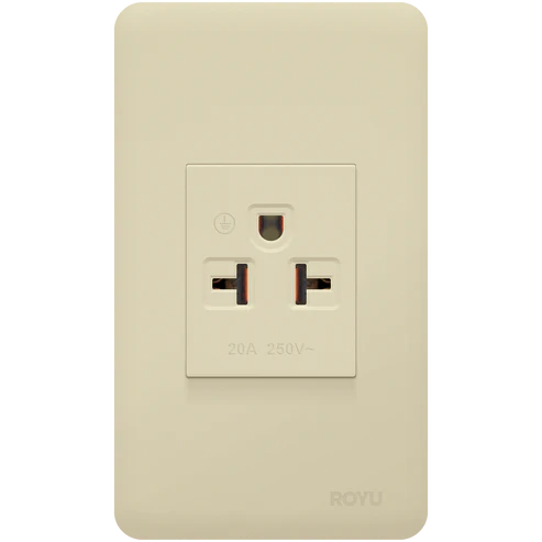 Royu WH902 1-Gang Tandem Aircon Outlet Set 20A (Classic) | Royu by KHM Megatools Corp. Main image