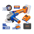 Wadfow WLAPB512 Lithium-Ion Cordless Angle Grinder 1150W