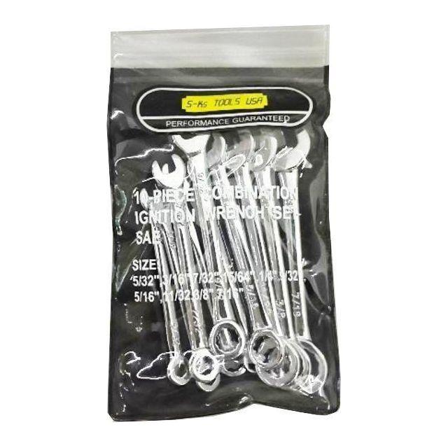 S-Ks WRG-1000S Combination Ignition Wrench Set SAE 5/32"-7/16" - KHM Megatools Corp. Main image