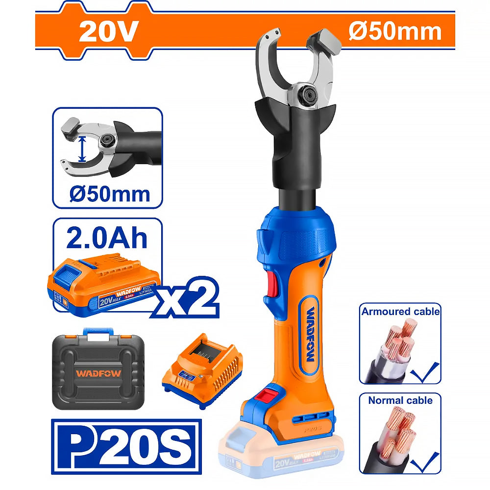 Wadfow WCR2M50 Li-Ion Cordless Hydraulic Cable Cutter 20V - ToolsSavvy.ph