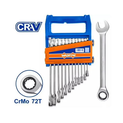 Wadfow WSP4212 Rachet Spanner 8-19MM 12pcs