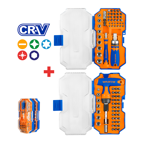 Wadfow WSS8B88 Ratchet Screwdriver and Bits Set - ToolsSavvy.ph