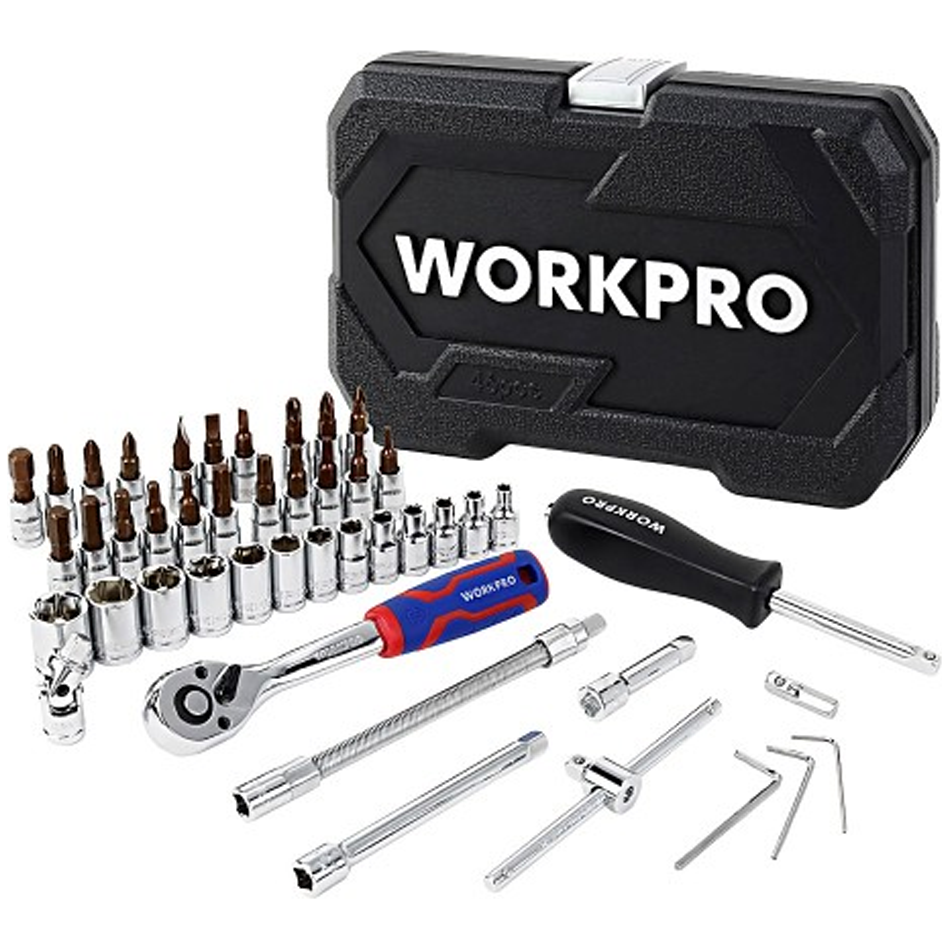 Workpro WP202540 Socket Wrench Set DR.1/4 46Pcs | Workpro by KHM Megatools Corp. Main image