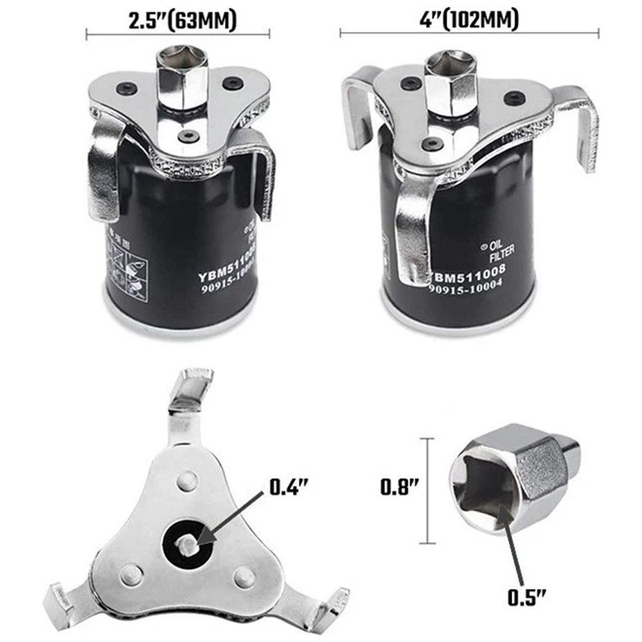 Workpro WP319011WE 3-Jaw Self Adjusting Oil Filter Wrench 1/2" Secondary image