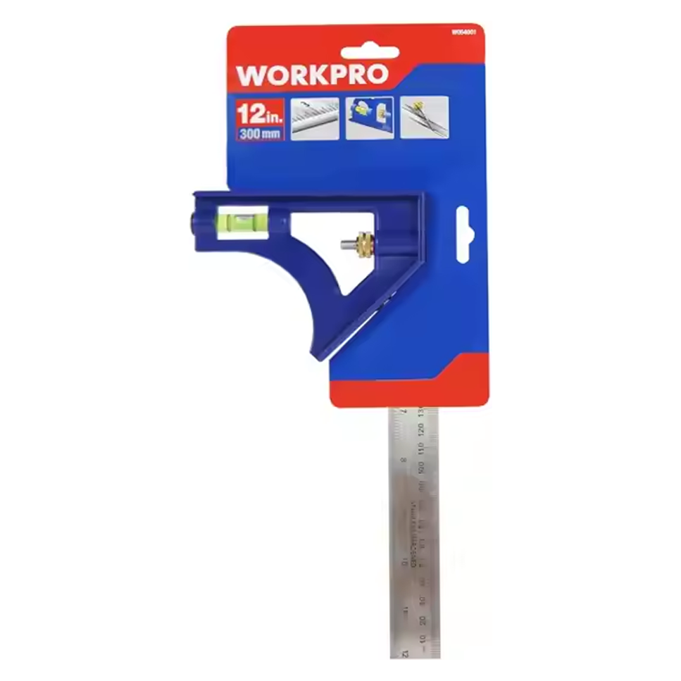 Workpro WP264001 Plastic Combination Square 12" | Workpro by KHM Megatools Corp. Main image
