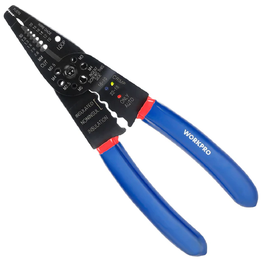 Workpro WP291003 Long Nose Multi-Purpose Wire Stripper 8" | Workpro by KHM Megatools Corp. Main image