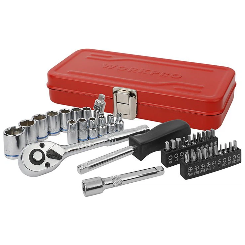 Workpro WP202547 Socket Wrench Set DR.1/4 37Pcs | Workpro by KHM Megatools Corp. Main image