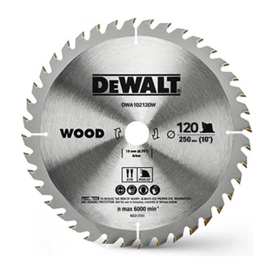 Dewalt DWA102120W Circular Saw Blade 10" x 120T (Wood) | Dewalt by KHM Megatools Corp. Main image
