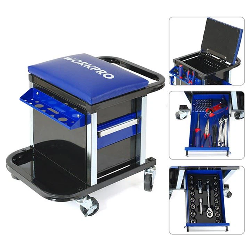 Workpro WP209036 Roller Seat with Tool Set 136Pcs Secondary image