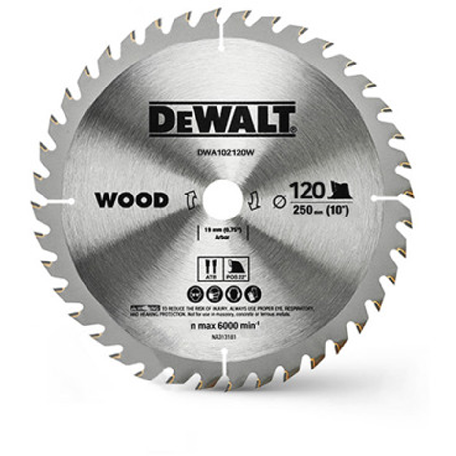 Dewalt DWA102120W Circular Saw Blade 10" x 120T (Wood)