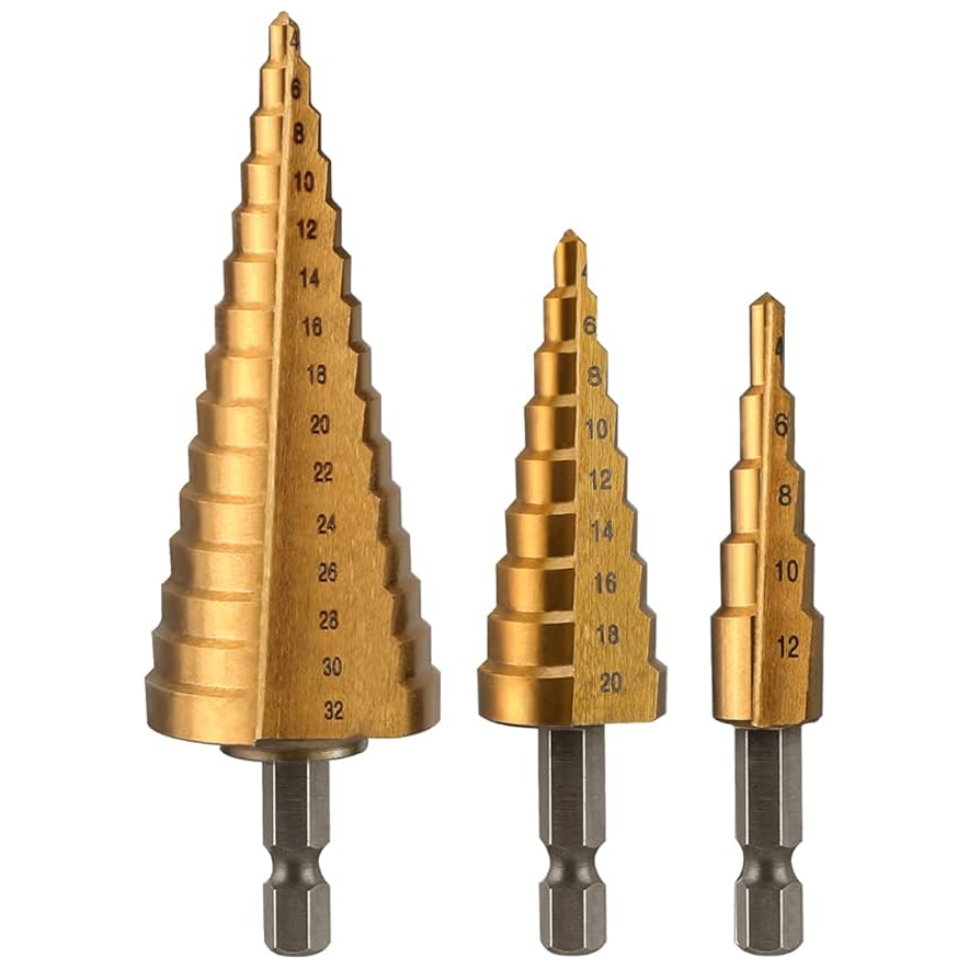 Workpro WP400423WE Straight Step Drill Bit Set 3Pcs