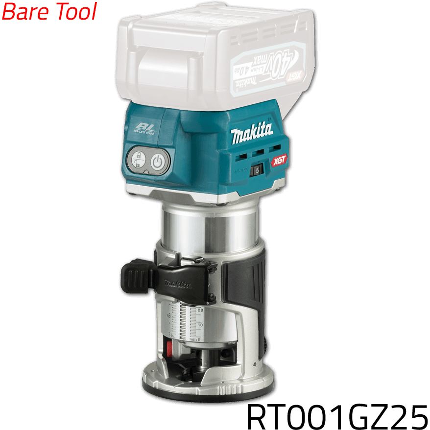 Makita RT001GZ25 40V Cordless Palm Router / Trimmer 1/4" (XGT) [Bare] - KHM Megatools Corp. Main image
