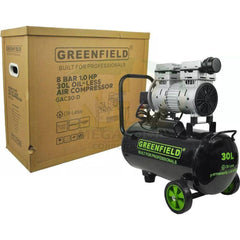 Greenfield GAC30-D 1 HP Oil-Less Air Compressor with Direct Heat Sink 30L Cap 750W - KHM Megatools Corp.