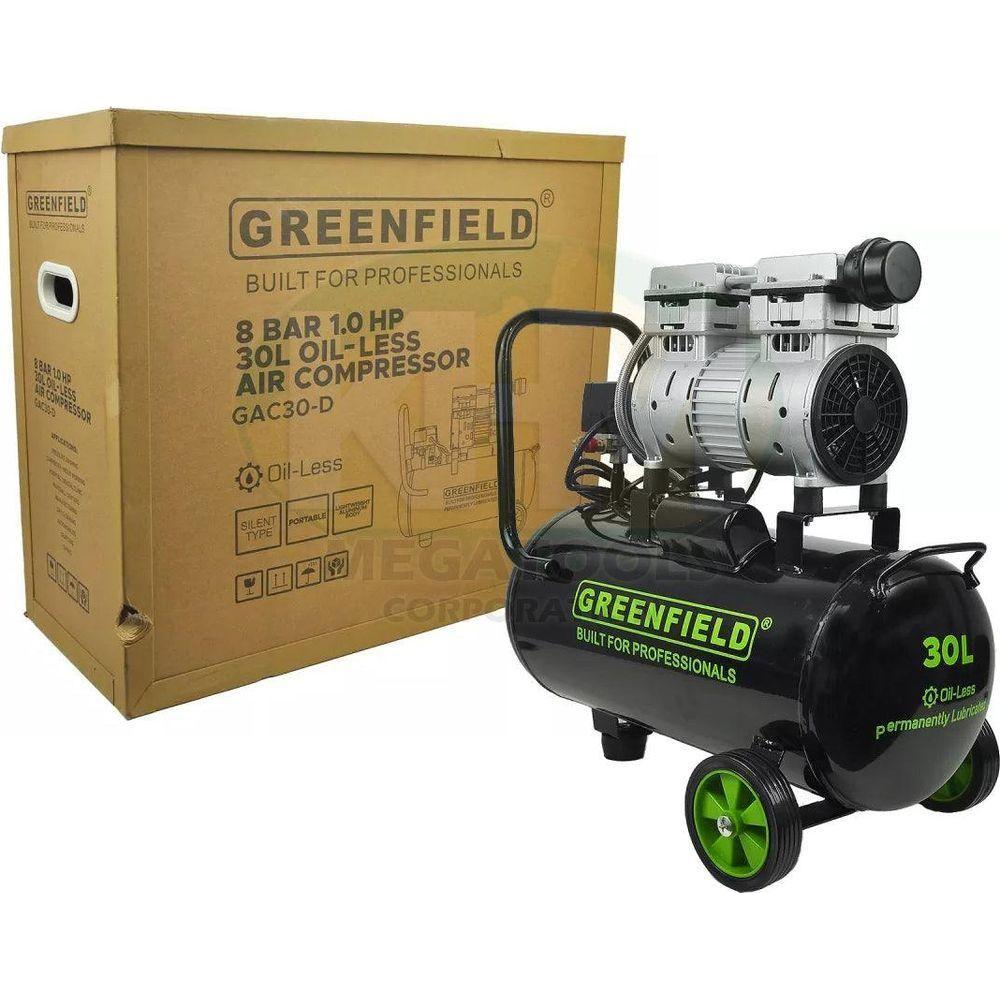 Greenfield GAC30-D 1 HP Oil-Less Air Compressor with Direct Heat Sink 30L Cap 750W - KHM Megatools Corp. Main image