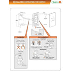 Omni SP3-S14-PK 3pc 1-Way Illuminated Switch in Stainless Plate 16A (Wide Series) | Omni by KHM Megatools Corp.