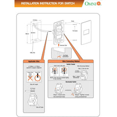 Omni P1-S23-PK 3-Way Switch in Plate (Flush Type) | Omni by KHM Megatools Corp.