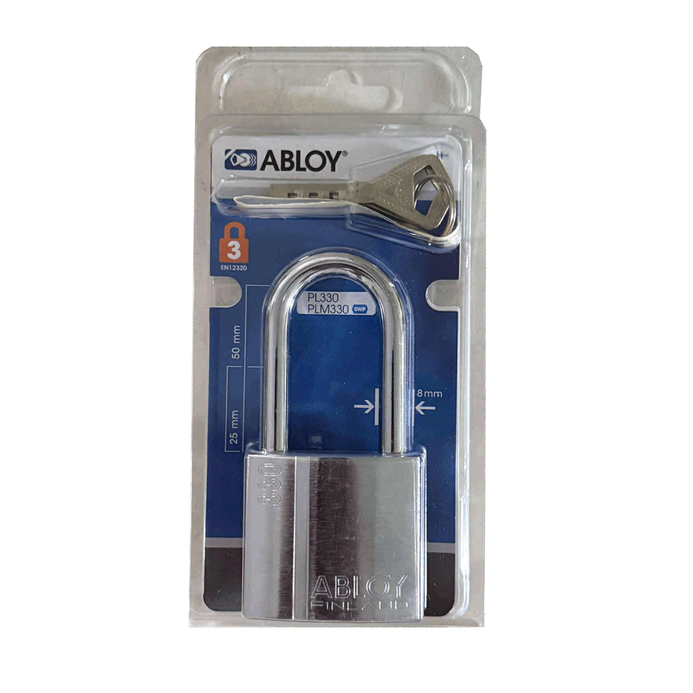 Abloy PL330/50 High Security Padlock (Long Shackle) | Abloy by KHM Megatools Corp. Main image