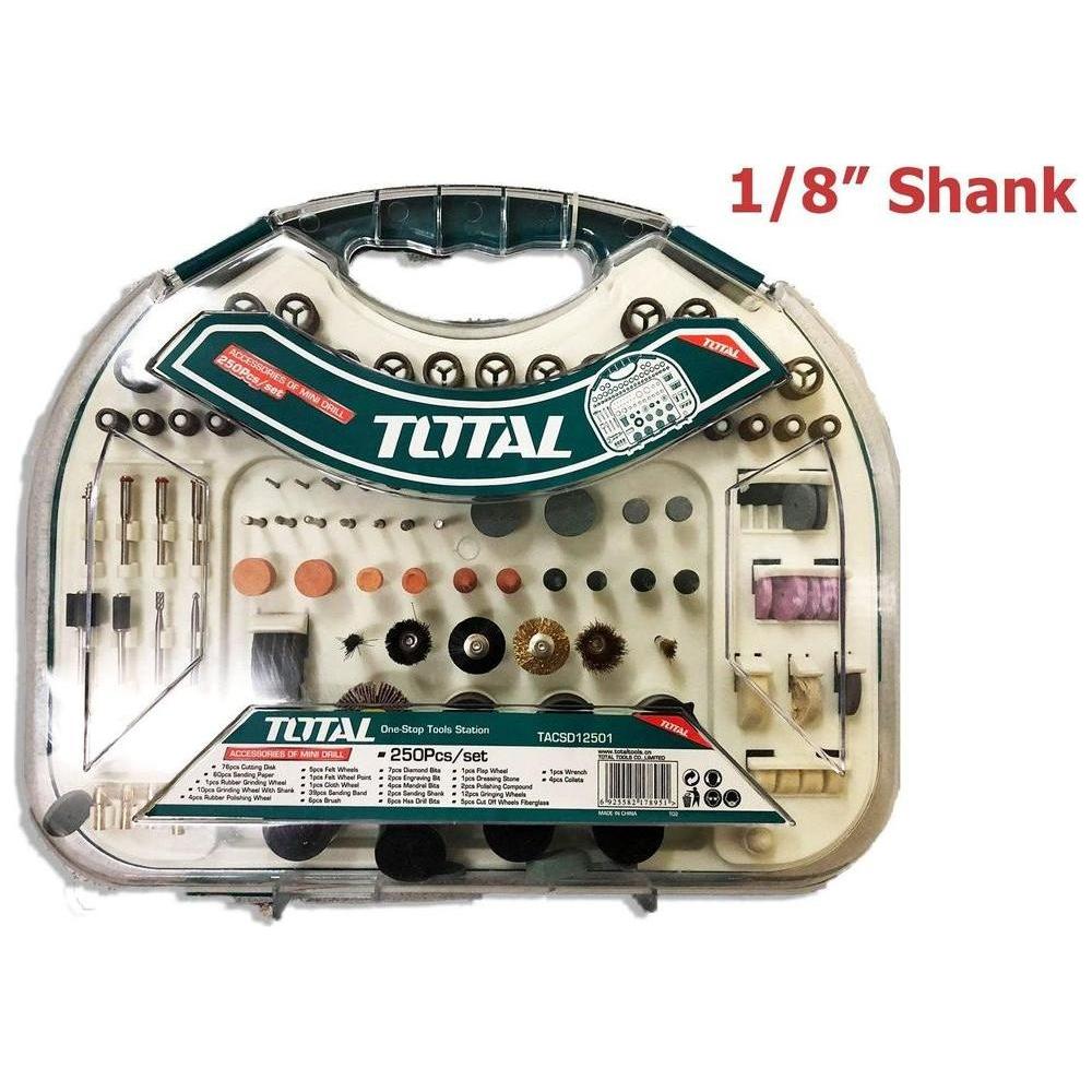 Total TACSD12501 250 pcs Accessory Kit Set for Rotary Tool - Goldpeak Tools PH Total Main image