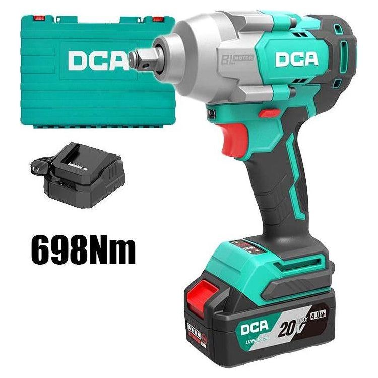 DCA ADPB698 DM 20V Cordless Brushless Impact Wrench 1/2" Drive 698Nm - KHM Megatools Corp.