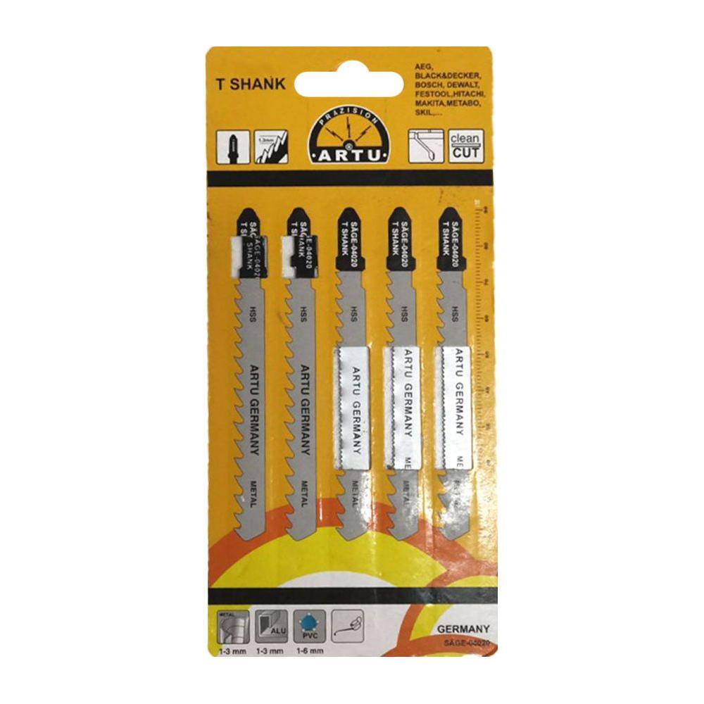ARTU SAGE-04030 Jigsaw Blade T-Shank Set 5Pcs | Artu by KHM Megatools Corp. Main image