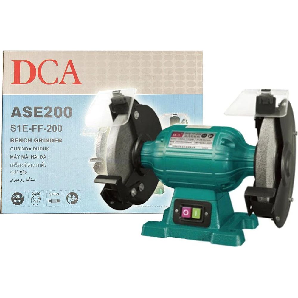 DCA ASE200 Bench Grinder 8" 370W - KHM Megatools Corp.