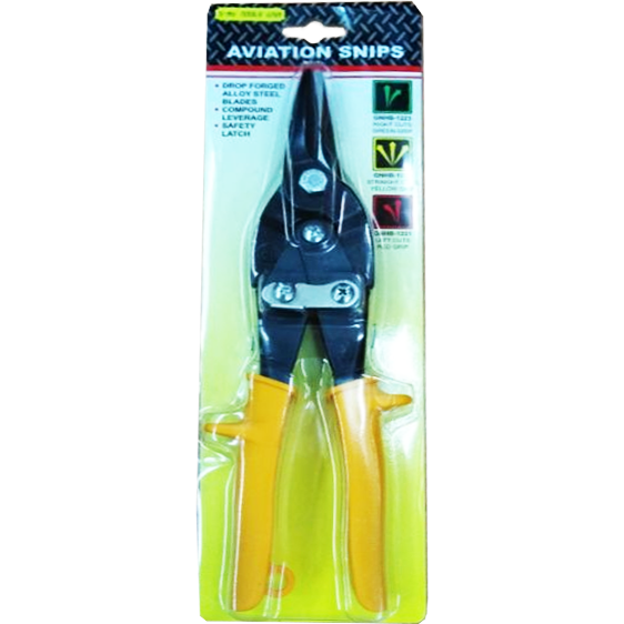 S-Ks HB-1222 Aviation Snip 10" (Straight Cut-Yellow) | SKS by KHM Megatools Corp. Main image