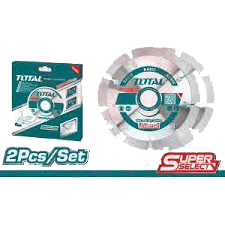 Total TAC21110032 Diamond Cut off Wheel 4" Dry (2pcs/set) - KHM Megatools Corp. Main image