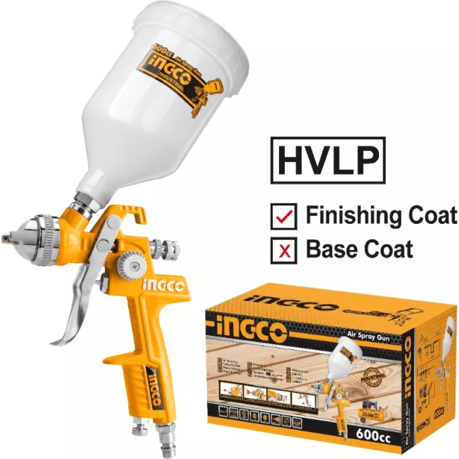 Ingco ASG1061 HVLP Paint Spray Gun Gravity Type 600cc [2- 3.5Bar] - KHM Megatools Corp. Main image