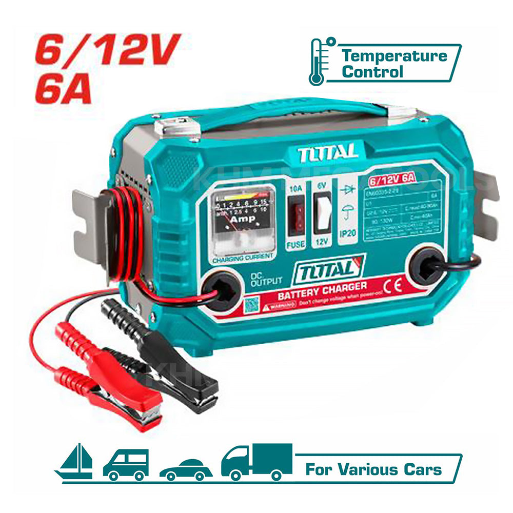 Total TBC1501 Car Battery Charger 6A - ToolsSavvy.ph
