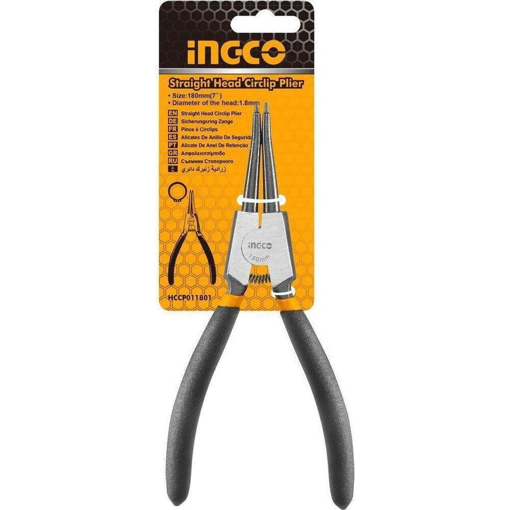 Ingco HCCP011801 Circlip Pliers 7" (Straight Head External) - KHM Megatools Corp. Main image