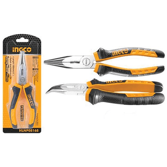 Ingco HBNP08168 Bent Nose Pliers 6" - KHM Megatools Corp. Main image